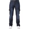 Mens Jeans Enzo New CARGO Combat Dark Washed Straight Leg Jeans