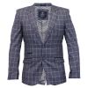 Cavani Designer Bonera Check Summer Blazer Blue