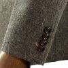 Cavani Kaos Mens 3 Piece Suits Plain Tweed Regular Fit Blazer Brown