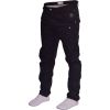 Crosshatch Mens Kractus Designer Twisted Leg Regular Fit Tapered Chinos Jeans Black