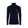 Mens Smart Funnel Neck Knitted Jumper Button Collar Whiteway Navy