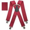 Brimarc Mens Heavy Duty Burgundy Braces Trouser Belt Suspender 2" 50mm Wide 