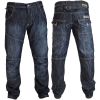 Mens New Jeans Crosshatch Newport Dark Washed Straight Leg Jeans