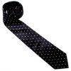 Warrior Mod Style Black Polka Dot Tie Vintage 1970s Look
