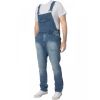 Enzo Mens Denim Dungarees Work Vintage Overalls Bib and Brace Black Blue Size 30 - 50