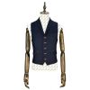 Cavani Mens Konan Plain Waistcoat Navy 