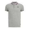 Crosshatch Downtalk Twin Tipped Authentic Casual Designer Polo Shirt Grey Marl