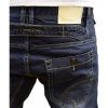Crosshatch Mens Kractus Designer Twisted Leg Regular Fit Tapered Jeans Darkwash