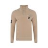 Mens Smart Funnel Neck Knitted Jumper Button Collar Whiteway Peyote