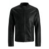 Jack & Jones Warner Casual Biker PU Jacket Black