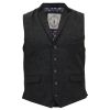 Cavani Mens Check Kalinka Vintage Smart Casual Waistcoat Grey