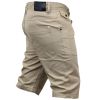 Crosshatch Men Amalaga Designer Cargo Chino Shorts Stone