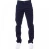 Enzo New Mens EZ348 Slim Fit Stretch Designer Navy Jeans Chinos