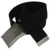 Jack and Jones Mens New Designer Solid Woven Belt Black