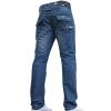 Enzo EZ243 Regular Fit Straight Leg Jeans Mid Stonewash Jeans