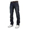 Crosshatch Farrow Mens new Branded Regular Fit Straight Leg Denim Jeans Dark Stonewash