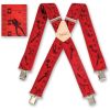 Brimarc Mens Heavy Duty Red Tape Measure Braces Trouser Belt Suspender 2" 50mm Wide
