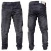 Crosshatch Mens Kractus Designer Twisted Leg Regular Fit Tapered Jeans Blackwash
