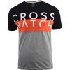 New Crosshatch Mens Crankleabrite Branded Designer Casual T Shirt Black Red