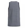 Jack & Jons Mens Designer Striped Branded Craig Tank Vest Maritime Blue