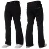 Enzo Mens New A42 Designer Bootcut Flared Denim Black Jeans