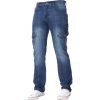 Mens Jeans Enzo New CARGO Combat Mid Washed Straight Leg Jeans