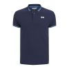 Crosshatch Downtalk Twin Tipped Authentic Casual Designer Polo Shirt Iris Navy