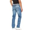 Crosshatch Mens Baltimore Straignt Leg Jeans Light Used Look