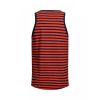 Jack & Jons Mens Designer Striped Branded Craig Tank Vest Cherry Tomato