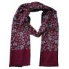 Warrior Clothing Mod Vintage Tassled Scarf Burgundy Paisley