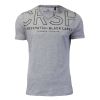Crosshatch Casual Graphic V Neck T Shirt Harrison Grey Marl
