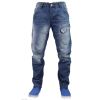 Crosshatch Mens New Vierra Twisted Leg Jeans Stone Wash Used Look