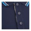 Crosshatch Downtalk Twin Tipped Authentic Casual Designer Polo Shirt Iris Navy