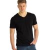 Crosshatch Casual Graphic V Neck T Shirt Coolridge Black