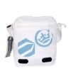 Crosshatch Lamoon Mini Satchel Messenger Travel Bag White