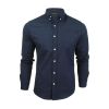 Crosshatch Mens Oxford Almond Cotton Shirt Navy