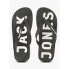 Mens Jack & Jones New Logo Pack Rubber Branded Flip Flops Anthracite