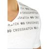 Crosshatch Casual Graphic V Neck T Shirt Coolridge White
