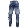Crosshatch Mens New Vierra Twisted Leg Jeans Stone Wash Used Look