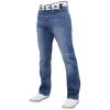 Enzo Mens EZ324 Designer Denim Stonewashed Jeans Pants Mid Stonewash
