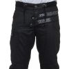 Enzo Mens New Cuffed Coated Denim Jeans Distressed Black