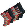 Design Socks 6 Pairs Mens Coloured Design Socks Smart Suit Work Golf Cotton Blend Adults