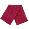 Warrior Clothing Mod Vintage Tassled Scarf Wine Polka Dot
