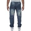 Eto Mens Cuffed Denim Jeans Distressed Blue Denim