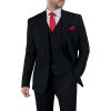 Cavani Mens Marco Suit Black 3 Piece Work, Wedding or Party Suit BNWT