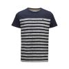 Jack & Jones Mens Casual Beth Striped T Shirt Navy