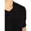Crosshatch Casual Graphic V Neck T Shirt Coolridge Black