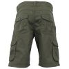 Crosshatch Mens Thorley Designer Cargo Combat Chino Shorts Khaki