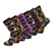 Design Socks Mens Coloured Design Socks Smart Suit Work Golf Cotton Blend Adults 6 Pairs