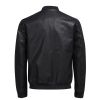 Jack and Jones Mens Designer Casual Rollout Bomber Jacket Black